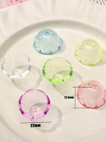 beadia 10pcs 22mm Acrylic Transparent Bell Caps, Jellyfish Bell Covers, DIY Keychain, Pendant, Phone Strap Accessories, Multi-Color Options, Suitable For DIY Wind Chimes, Car & Home Decor Crafts, Bead Caps, DIY Jewelry Making Materials And Craft Supplies - Wind Chime Cover - View 5