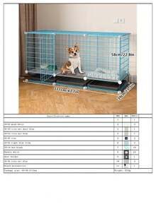 Rabbit Cage With Tray, Convenient Cleaning, Small Pet Cage With Litter Box, Indoor Puppy Villa, Litter Box Separation, Home Use Small Cat Cage - Assembly - View 24