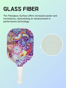 TUBAO Pickleball Paddle Set Glass Fiber Bohemian Mandala Pattern With Vibrant Multicolor, Includes Storage Bag & Balls, Leisure Sport Gear For Outdoor Indoor Activities, Lightweight Sweat-Absorbent Grip For Comfortable Use, Stylish Sports Kit