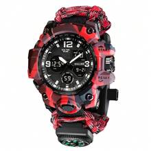 Reloj inteligente multifuncional con tecnología de vanguardia, diseño electrónico táctico, estilo outdoor, brújula, adecuado para deportes al aire libre, entrenamiento militar, resistente al agua y luminoso. - Multicolor - Ver 9
