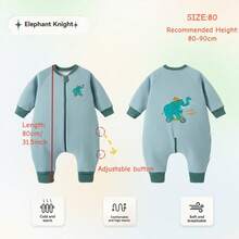 2.0 Tog Infant/Toddler Thick Warm Sleeping Bag, Long Sleeve, Suitable For Autumn/Winter