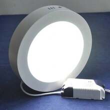 Lámpara de techo de 18 W con iluminación suave, montaje empotrado ultrafino, luz blanca de 6500 K, iluminación montada en superficie para cocina, baño y pasillo. - Tipo de Enchufe A USA (110-127V) - Ver 1