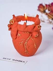 1 قالب سيليكون ثلاثي الأبعاد على شكل قلب لصنع مزهرية، قالب DIY إبداعي لمزهرية على شكل قلب، حامل أقلام، قالب من الجبس لترتيب الزهور والديكور المنزلي