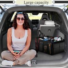 1 hộp đựng đồ ô tô dung tích lớn, hộp đựng đồ có thể gấp gọn cho cốp xe ô tô/xe tải - màu đen - Xem 4