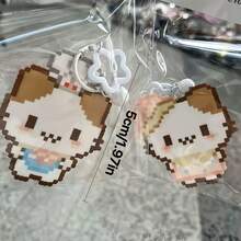 Mặt dây chuyền hình mèo pixel dễ thương, thích hợp để trang trí phòng, ba lô, móc khóa, phụ kiện túi xách, trang trí nhà cửa. Thiết kế đáng yêu, vẻ duyên dáng tinh nghịch, trang trí nhẹ nhàng, bền bỉ, mặt dây chuyền phẳng, dành cho người sưu tầm, người yêu thích sự dễ thương. - Nhiều màu - Xem 4