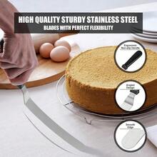 不锈钢刮刀/抹刀 - 斜角抹刀，适用于蛋糕装饰、烘焙和烹饪 - 防滑手柄，经久耐用，适合家庭厨房和烘焙店使用 - 彩色 - 查看 7