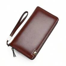 1pc Multi-Compartment Minimalist Business Men's Clutch Bag, Made Of Premium PU Leather, Large Main Compartment Fits Phone, Cards And Other Essentials, Suitable For Various Occasions - Multicolor - View 16