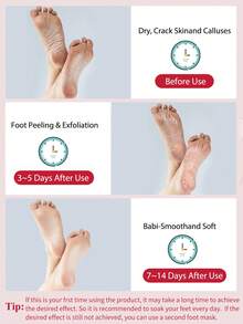 5双装足部去角质面膜，玫瑰足部去角质去角质，去除死皮并滋润护理，不含酒精，富含透明质酸和甘油，缓解干燥皲裂的脚后跟，软化粗糙的足部SPA袜，秋冬季皲裂足部护理，圣诞礼盒装（男女通用）