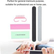 Kit de Manicura Profesional con Lima de Uñas de Doble Cara, Cepillo de Uñas y Línea de Precisión, Herramientas de Pedicura Juego - 1 - Ver 4