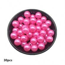 4/6/8/10mm Watermelon Pink Acrylic Round Beads For Jewelry Making Mobile Phone Chain DIY Fashion Bracelet Necklace Decoration Accessories - Watermelon Pink - View 6