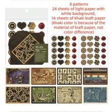 40Pcs Mini Envelopes +2Sheets Seal Stickers Vintage Town Mail Material Envelope Paper Decorative Supplies Scrapbooking,Perfect For DIY Scrapbooking, Artistic Journaling, And Creative Decorations On Bottles & Suitcases,Used For Gifts, Greeting Cards And Blessings, Holiday Thank-You Cards, Small Cards, Letters And Letters, Handwritten Message Cards,School Supplies,Back To School - Multicolor - View 9