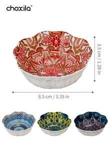 choxila 1 Peça Pratos Pequenos Redondos de Cerâmica, Pratos de Jantar Estilo Boêmio, Pratos de Alta Qualidade e Elegantes, Pratos para Lanche de Chá da Tarde, Pratos para Molho de Tomate, Pratos para Temperos Domésticos, Pratos para Molho de Mergulho, Pratos para Molho de Soja, Pratos para Acompanhamentos, Utensílios de Mesa Práticos de Pratos Pequenos para Festas - placa - Visão 9