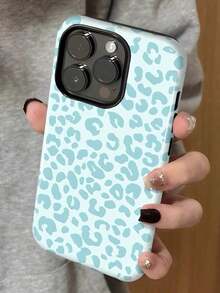 Apple 17 Pro Max Christmas Gifts Fashionable Leopard Print, Dual-Layer Protective Phone Case For  16 Pro Max, 15 Pro, 13, 11, 12, Phone Case For All Models - Fits Phone 17 Pro Max New - 淺藍色 - 查看 3