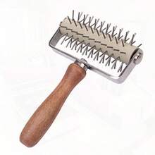 Handle Roller Docker Stainless Steel Pizza Dough Docker For Homemade Pizza Cake Pie Bread Pastry Baking Tool - 如圖 - 查看 1