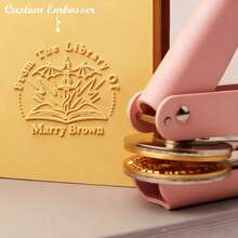 1 Custom DIY Handmade Embossing Stamp - Book And Paper Embossing Machine, Custom Pattern Embossing Machine, Suitable For Wedding Invitations, Cards, Books, Envelopes, Napkins, Etc.
