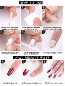 كل مجموعة تحتوي على 10 قطع من أظافر أكريليك على شكل تابوت مصنوعة يدويًا من طراز Y2K، تتميز بتصاميم فرنسية مزينة بالراين ستون والبتلات والزخارف الفراشية. متوفرة بدرجات لونية متعددة وظلال عارية، مع ثلاثة أحجام لتناسب احتياجات مختلفة. مثالية للاستخدام في عيد الميلاد والحفلات وحفلات التخرج والارتداء اليومي، تأتي هذه المجموعة مع طقم أدوات الأظافر، مما يجعلها هدية مثالية للنساء والفتيات. - متعدد الألوان - مشاهدة 4