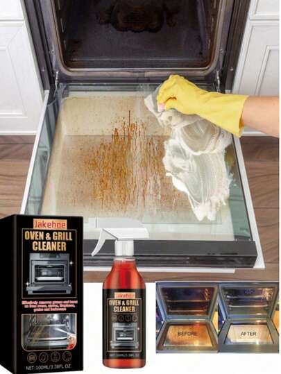 jakehoe Oven & Stovetop Foam Cleaner - Specialized Degreaser & Deodorizer For Oven Racks (Product Upgraded, New & Old Versions Randomly Shipped)