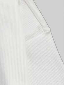 Men's Casual Lightweight Elastic Ribbed Henley Neck Long Sleeve Shirt, Suitable For Daily, Outdoor, Vacation Wear, Fall - White - View 8