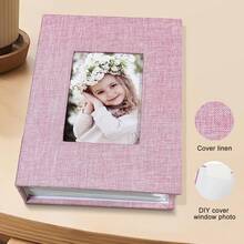 4x6英寸亚麻封面相册，可容纳多达100张4R照片，适合家庭聚会、婚礼、旅行、宝宝和节日照片。 - 彩色 - 查看 12