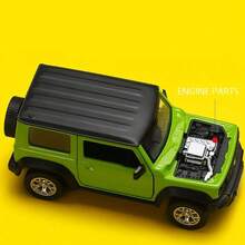 Burago 1:32 铃木吉姆尼改装车模型，组装式压铸合金玩具车，可拆卸越野车，男孩礼物 - 綠色 - 查看 5