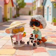 Miniso 迪士尼疯狂动物城伙伴伪装系列盲盒，精致PVC角色人偶，收藏摆件，桌面装饰/礼品佳品（1个随机发货） - 彩色 - 查看 9