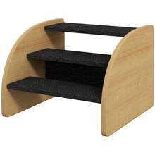 PawHut Pet Stairs, 3 Steps, For Small Dogs, 38.5 X 38.5 X 30, Oak + Black - 1 - View 9