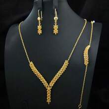 1 Set Dubai Vintage Wedding Jewelry Set 21k Gold Plated Arabic Muslim Punk Hip Hop Necklace Middle Eastern Women Jewelrys - Jewelry Set - View 6