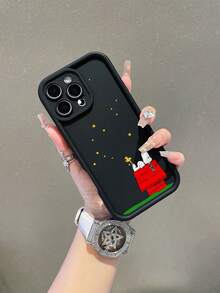 A Cartoon Anime SNOOPY Sky Eye Step Black Phone Case, Shockproof Tpu Material Phone Case Can Be Given As A Holiday Gift. It Is Suitable For Apple Phones, And The New Model Is Suitable For IPhone13/14/15/16/17Pro Max Phone Case - Nhiều màu - Xem 3