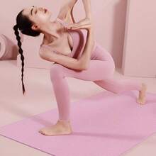 173*61*0.3/0.4/0.6厘米 EVA防滑瑜伽垫，加宽加长，轻便易携，快速折叠，适合室内外健身、普拉提、平板支撑（粉色/紫色/蓝色/黑色/绿色）