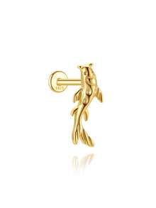 1 chiếc khuyên tai sụn bằng bạc sterling 925, thiết kế tối giản, phù hợp để đeo hàng ngày, cũng có thể dùng làm trang sức cưới hoặc phụ kiện tinh tế. - Vàng - Xem 29