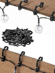 30/50/100pcs Multi-Purpose Holiday Light Clips, Christmas Light Clips, Outdoor Light Clips - Can Be Installed On Roof Tiles And Eaves - Suitable For Mini Lights, C6, C7, C9 Lights, String Lights, Icicle Lights - No Tools Required - Multicolor - View 3