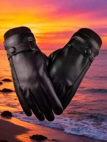 Couple's Winter Warm Gloves, Waterproof, Windproof, Thermal Lined, Outdoor Cycling, Driving, Touchscreen Compatible