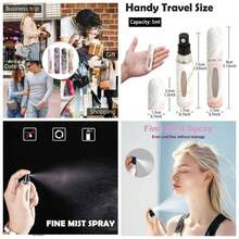 Perfume Travel Refillable Bottleu2013 Portable Sprayer, Empty Perfume Bottles With Unique Patterns, Refill Pump Case Traveling And Outgoing, 2 Pcs Pack Of 5 MlWhite And Pink - White and Pink - 查看 2