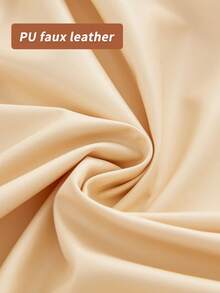 1pc PU Leather Waterproof & Splash-Proof Tablecloth Cover, Easy To Clean, 360° Full Coverage Design, Suitable For Various Tables, Multiple Sizes Available - Camel - View 4