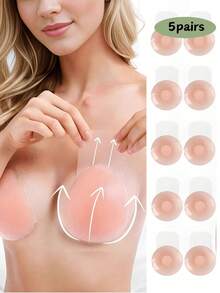 5 Pairs Silicone Breast Lift Nipple Covers Reusable Invisible Bras, 6.5cm For Small Breasts (Size AB), With Leak-Proof Covers And Nipple Protectors, Strong Adhesion, Reusable Invisible Bras,Silicone Adhesive Calf Pads,Nipple Covers For Women,Nipple Covers,Pasties,Pasties Nipple Covers,Nipple Pads,Nippies,Nipple Cover,Nipple Pasties, Nipple Cover,Silicone Nipple Covers Reusable,Breast Enhancement,Breast Enhancement Patch,Push Up Pads,Silicone Nipple Covers,Reusable Nipple Covers For Women,Cakes Nipple Cover,Hydrogel Nipple Pads,Nipple Tape,Nipple Cover,Silicone Nipple Covers Reusable,Nippies Nipple Cover,Boob Tape,Wedding,Pesoneras De Mujer,Boob Tape For Summer,Sticky Bra Vestidos De Mujer,Sticky Push Up Bra For Women,Sticky Bra Push Up,Push Up,Breast Lift,Push Up Sticky Bra,Gym Accessories,Swim For Girl,Lingerie - Color - View 3