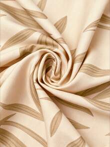 Keke Bloomly 春夏新款优雅女士碎花A字连衣裙，短袖领口配腰带，大地色系，碎花下摆设计，休闲、工作、派对、假日、各种场合皆宜，A字廓形，精致印花，尽显奢华美感，女士情人节装扮 - 杏色 - 查看 6