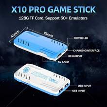 YIYI X10 Pro 2025 New Retro Game Console Game Stick, Built In 50000+ Retro Games 51 Emulator Console,4K HD Output Plug And Play Retro Gaming Stick,Cortex-A55,Plug & Play Video Games For TV 128G 1pc (Blue/White) - Nhiều màu - Xem 4