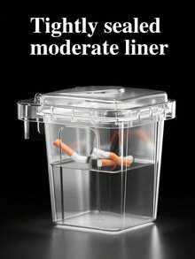 1pc Stainless Steel Wall Mounted Ashtray With Lid,Hanging Garbage Bin, Trash Can Shape - Anti-Flying Ash, Creative Home And Bathroom Decoration, Suitable For Living Room, Bedroom, Holiday Gift,Waste Bin For Home, Office, Toilet, Kitchen