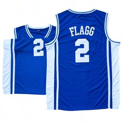 Men's #2 Flagg Basketball Jerseys University Embroidery Blue Devil Spirit Sports Apparel Training Shirt Machine Washable