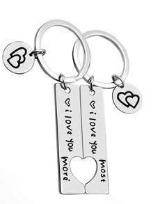 Stainless Steel Slogan Pendant, Suitable As Valentine's Day Gift - Multicolor - View 5