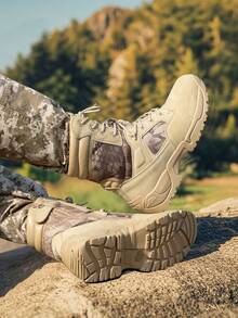 Mens Military Tactical Work Boots Hiking Side Zip Leather Outdoor Motorcycle Combat Boots Response - Multicolor - View 10