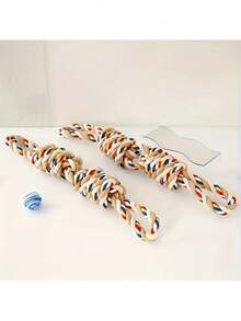 超长加厚重型拔河绳玩具 - 超粗防啃咬牵引绳，适用于大中型犬 - 适合爱啃咬的狗狗，耐咬耐磨损，幼犬磨牙 - 互动拔河游戏，障碍训练 - 耐用宠物咀嚼玩具，锻炼下颚，维护牙齿健康 - 适合拉布拉多、德国牧羊犬、哈士奇等犬种 - 室内/室外玩耍，狗狗绳，狗狗牵引绳，狗狗咀嚼玩具