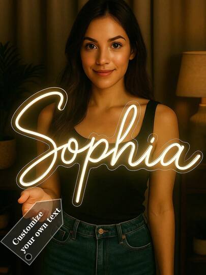 Anpassad neonskylt med namn, bröllopsdekor, neonskylt med namn, LED-neonskylt för barn, personliga presenter, sovrumsdekor, heminredning USB LED-lampa, födelsedagspresenter, barnrumsskylt barnbokstäver barndekor barnrumsdekor unika idealiska presenter