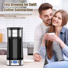 DUCHIFAD Single Serve Coffee Maker, Programable Single-Serve Brewers, Timer Auto Start/Off, 14 Oz Single Cup Coffee Machine For Ground Coffee, 700W Quick Brewing, Perfect Gifts For Coffee Lovers - 查看 4
