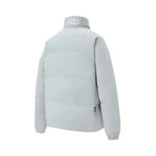 Adidas Down Jacket, Unisex, 2025 Winter New Style, 80% Duck Down, Versatile Loose-Fitting Stand Collar Top, Casual Jacket. - Silver - View 2