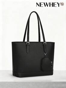 Women's Handbag, Genuine Leather Shoulder Bag, Large Capacity Wallet And Handbag Set With Detachable Small Pouch - Multicolor - View 2