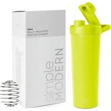GSYY  Stains Steel Shaker Bottle With Ball 24oz Metal Ind Cup For Tein Mixes Shakes And Pre Workout Rally Collecn Chartreuse - 黑與白 - 查看 1
