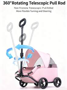 Xe đẩy thú cưng nhỏ, Xe đẩy chó, Xe đẩy mèo, Xe đẩy chó con Teddy, Xe đẩy thú cưng nhỏ ngoài trời, Xe đẩy ngoài trời nhẹ, có thể gấp gọn - Nhiều màu - Xem 5