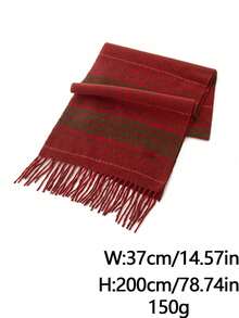 1pc Personalized Personalized Christmas Scarf, With Print Name Birthday Anniversary Gift ,Daily Use Fashionable, Colorful, Vintage, Contracted, Stylish, Fall Fashion, Old Money Custom, Personalized, Unique, Customized Ideal Gifts - Multicolor - View 10