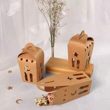 5件套星月礼盒套装，简约设计，适合生日、节日小礼物包装、家居装饰，优雅温馨 - 棕色 - 查看 3